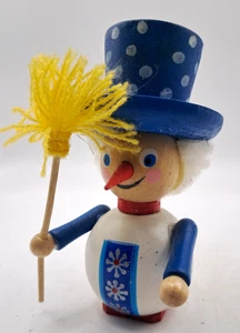 Vintage Steinbach Uralent Germany Wooden Christmas Holiday Ornament Sweeper Tag - Picture 1 of 7
