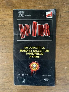 Guns N’ Roses Paris France July 13 1993 Concert Ticket Stub Bercy I Was There! - Picture 1 of 2
