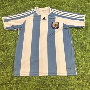 Argentina Soccer Jersey Mens Medium Blue White AFA Shirt Adidas ClimaLite Futbol - Picture 1 of 11