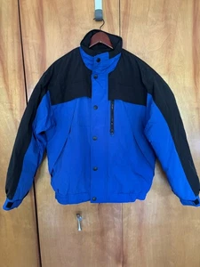 Vntg Men’s FIELD  & Stream  Puffer  Winter Jacket,  Blue Black, Size M - Picture 1 of 7