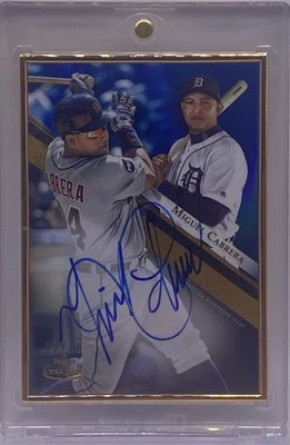 2019 Topps Gold Label Miguel Cabrera Autograph Auto Gold Framed Blue #/10 SP SSP - Image 1 of 3