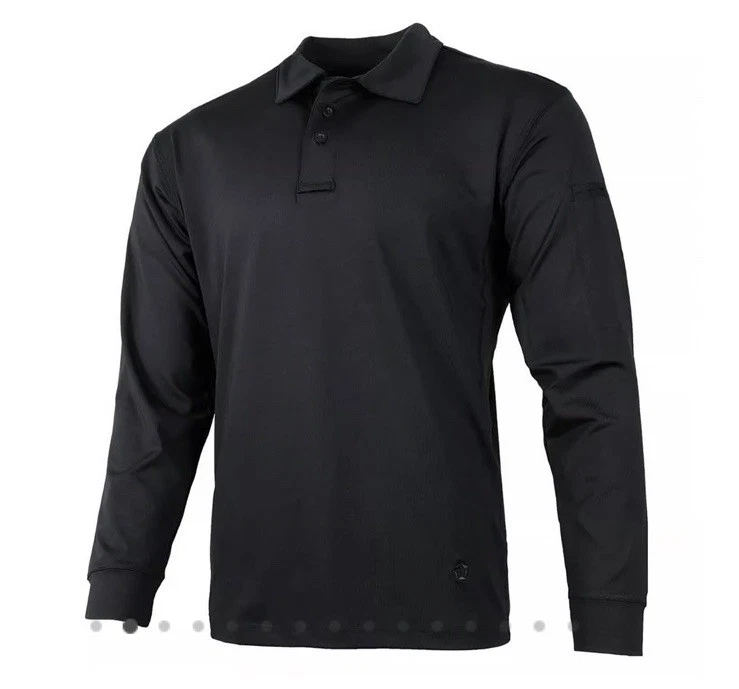 Propper Mens Edge Tec Polo Shirt XL Black Long Sleeve Pullover Tactical Outdoor - Image 1 of 4
