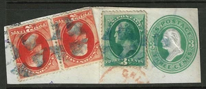 Sc #183 BLUE Crossroads Red Fancy Cancel 2 Cent Jackson Banknotes 1879 US 32B31 - Picture 1 of 3