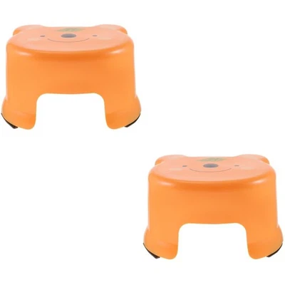  2 Pieces Toilettentreppe Für Kleinkinder Sitzhocker Plastikhocker Fußhocker - Bild 1 von 4