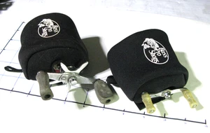 TWO (2) Bass Pro Shops Padded Round Baitcasting Reel Covers - Unused? - Picture 1 of 5