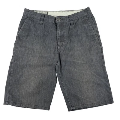 Volcom Shorts Youth 29 Gray Limestone Denim Casual Corpo Class Button Fly - Image 1 of 4