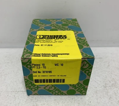 Phoenix Contact PT 2,5-TG  Disconnect Terminal 400V (pk of 10) - Image 1 of 3