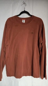 The North Face Mens Long Sleeve Pullover Shirt Size L Orange - Picture 1 of 12