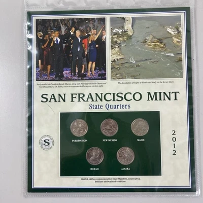 San Francisco Mint State Quarter 2012 Puerto Rico New Mexico Maine Hawaii Alaska - Image 1 of 4