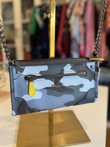 Coach Micki Camo People Embossed Clutch Crossbody Purse - Picture 1 of 5