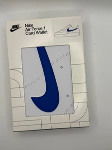 Nike Icon Air Force 1 Zapatilla Billetera Tarjeta Blanco Azul - Imagen 1 de 3