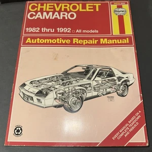 Haynes Automotive Repair Manual Camaro 1982 Thru 1992 All Models - Imagen 1 de 3