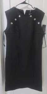 Tommy Hilfiger ärmelloses schwarzes Scuba Maritim Kleid Gr. 16 neu mit Etikett - Bild 1 von 2
