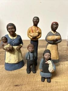(5) Figurine afroamericane nere vintage arte popolare - Foto 1 di 7