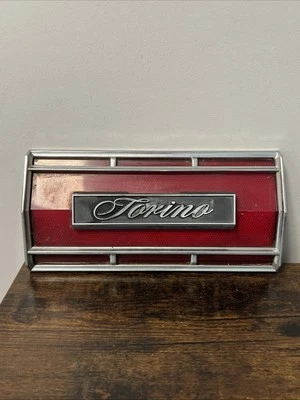 OEM Original 1974-1976 Ford Torino Fuel Door Emblem Tail Lens Reflector - Image 1 of 4