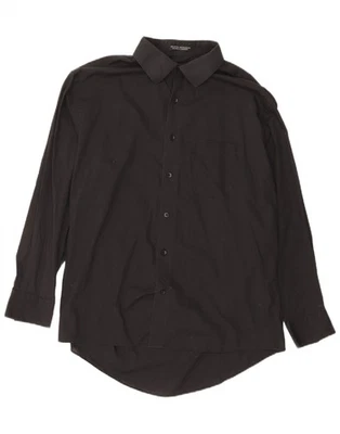 PIERRE CARDIN Mens Slim Fit Shirt Size 16 1/2 Large Black Cotton DL07 - Image 1 of 3