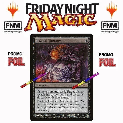Magic the Gathering CABAL THERAPY #5/12 DCI Promo Foil FNM Black 2005 NM/EX FOIL - Image 1 of 1