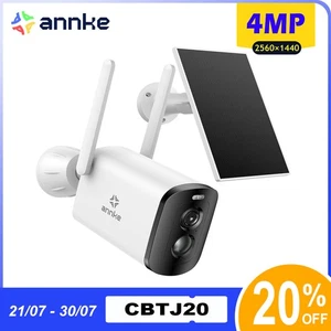 ANNKE 4MP Wireless Solar Security Camera PIR Outdoor Color Night Vision 5200mAh - Picture 1 of 13