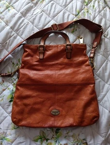 Fossil Brown Leather Saddle Bag - Picture 1 of 9