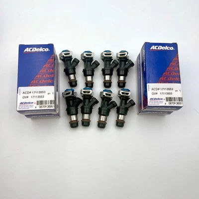 8pcs OEM 17113553 Fuel Injectors 4-hole For 01-07 Chevy Cadillac 4.8L 5.3L 6.0L - Image 1 of 4