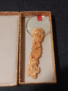 Chinesische Knochen Katze Anhänger Lupe Glas - Bild 1 von 9