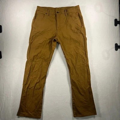 Distressed Dickies 男式工装裤棕色帆布木匠实用尺寸 32x30 — 第 1/4 张图片