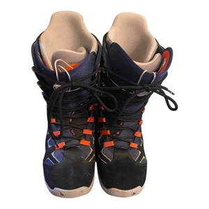 🌊 BLUE RED MOTO BURTON MEN'S SNOWBOAD BOOTS USA SIZE 13 EUC - N3 - Picture 1 of 8