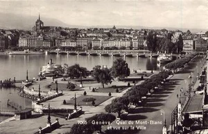 GENEVE Quai du Mont-Blanc et vue sur la ville - Picture 1 of 1