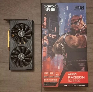 AMD Radeon RX 6600 GPU Graphics Card 8GB XFX Speedster SWFT 210 Black Wolf - Picture 1 of 1
