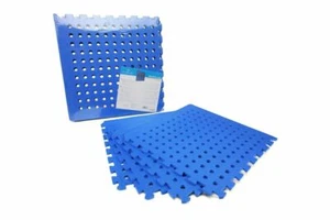 X 4 Pz Alfombra Azulejos Eva Agujeros Azul Tapete Piscina Gimnasio 50x50cm DFH - Imagen 1 de 1
