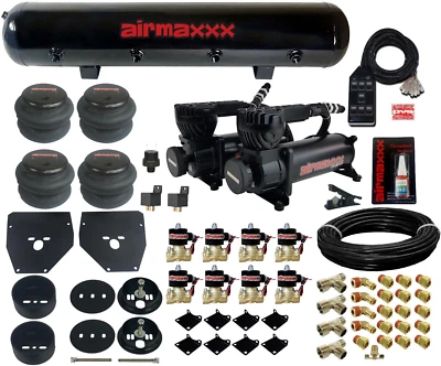 3/8 阀门 7 个开关袋储罐 580 Air Ride 悬架套件适用于 1963 - 72 雪佛兰 C10 — 第 1/4 张图片