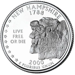 New Hampshire Quarter BU 2000D - Imagen 1 de 1