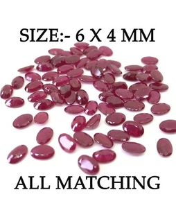 Certified Natural Ruby Oval Size 6x4 mm Cut Faceted Loose Gemstone-Jewelry5229 - Picture 1 of 5