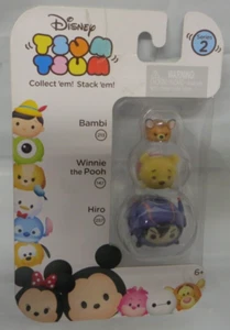 DISNSEY TSUM TSUM - BAMBI #213, WINNIE THE POOH #147 AND HIRO #257 - JAKKS NEW - Picture 1 of 1