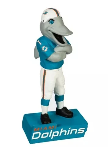 Miami Dolphins T.D. Mascot Statue 12 Inches Tall Limited Indoor Outdoor Cover