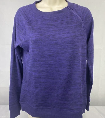 Suéter Pullover Tejido Gerry para Mujer 1/4 Cremallera Lateral Cuello Redondo, Talla Pequeña, Púrpura Foto 1 de 4