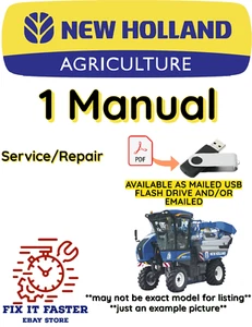 NUOVO HOLLAND VL5080 SERVIZIO MIETITREBBIA MANUALE RIPARAZIONE NEGOZIO PDF USB - Foto 1 di 3