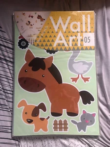 Farm Animals Wall Art Stickers + Light Switch Home Décor 2 Sheets Child bedroom - Picture 1 of 4