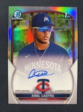 ARIEL CASTRO 2023 Bowman Chrome 1st Prospect Auto Twins REFRACTOR /499 * wc