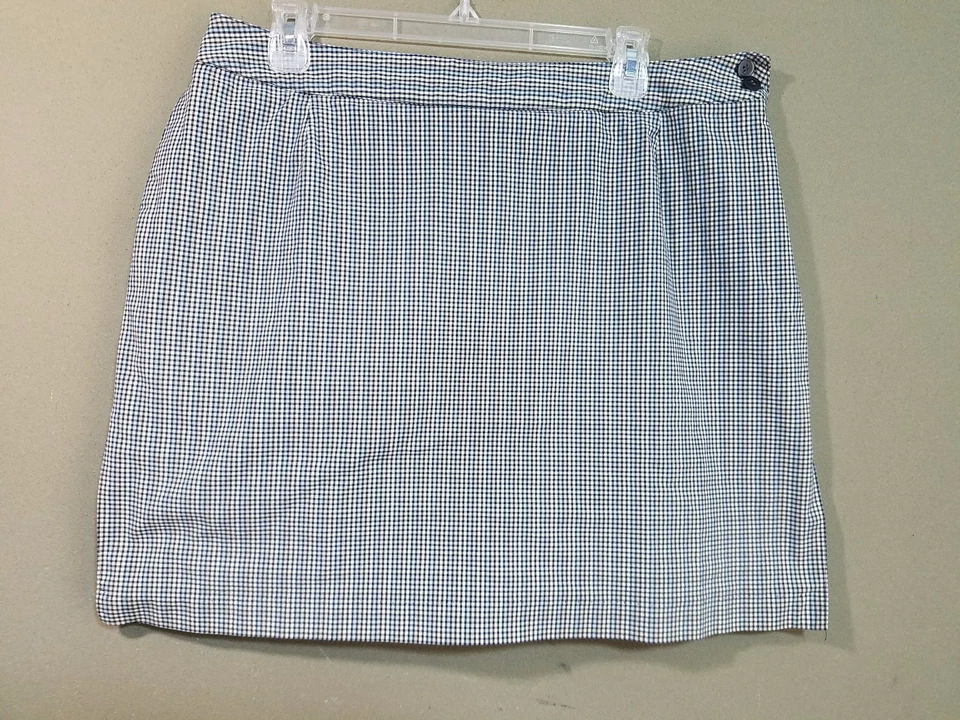 Skort Sport Haley Talla 16 Negro Blanco Azul Cuadros Foto 1 de 4