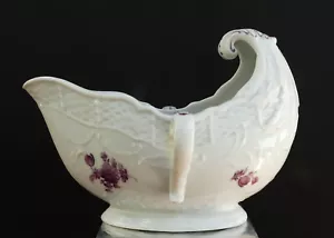 Nymphenburg seltene Porzellan Sauciere - Korb Blume Purpur 1419 - Rand Ozier !!! - Bild 1 von 11