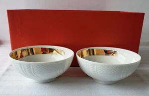 Richard Ginori Collezione Paola Navone Ciotole Porcellana e Dorate NUOVE IN SCATOLA - Foto 1 di 6