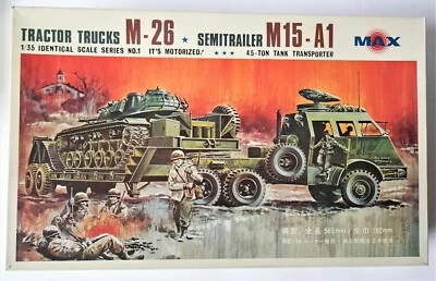 MAX M-26 TRACTOR TRUCK + SEMITRAILER M15-A1 1/35 - 1972 CONTENT IN SEALED BAGS  - Immagine 1 di 4