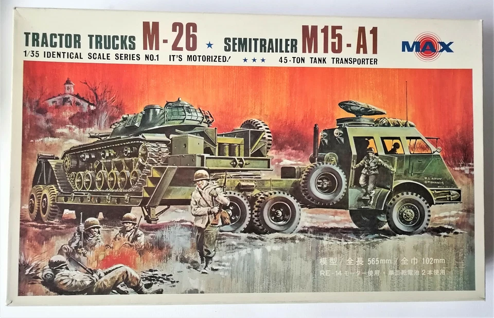 MAX M-26 TRACTOR TRUCK + SEMITRAILER M15-A1 1/35 - 1972 CONTENT IN SEALED BAGS  - Immagine 1 di 4