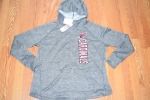 NWT Womens NFL ARIZONA CARDINALS Heather Black Full Zip Hoodie Jacket S - Picture 1 of 2