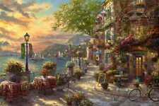 Thomas Kinkade French Riviera Cafe SN Paper 27x18