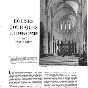 Burgundische gotische Kirchen - Presseartikel 1955 - Bild 1 von 4