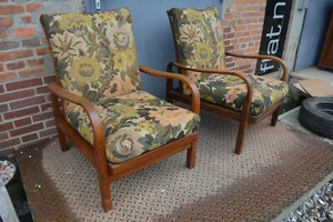 Bauhaus art deco 2 sillones un par de cerezas macizas aprox 1930 - Imagen 1 de 11