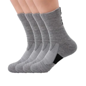 4pair Mens Cotton Athletic Sport Casual Long Work Crew Boot Socks Size 9-11 6-12 - Picture 1 of 17
