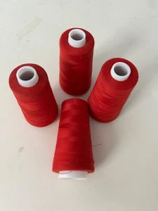 4 Cones SureLock Serger Thread by Talon 3000 yds RED #128 NEW - Picture 1 of 2